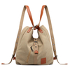 Factory Price Retro Canvas Women's Daily Tote Bag Convertible Backpack Portable Casual Shopping Shoulder Bags 