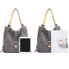 Factory Price Retro Canvas Women's Daily Tote Bag Convertible Backpack Portable Casual Shopping Shoulder Bags 