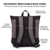 Customizable Expandable Roll-Top Commuter Backpack Waterproof Laptop Backpack with Tablet Sleeve and Front Pocket
