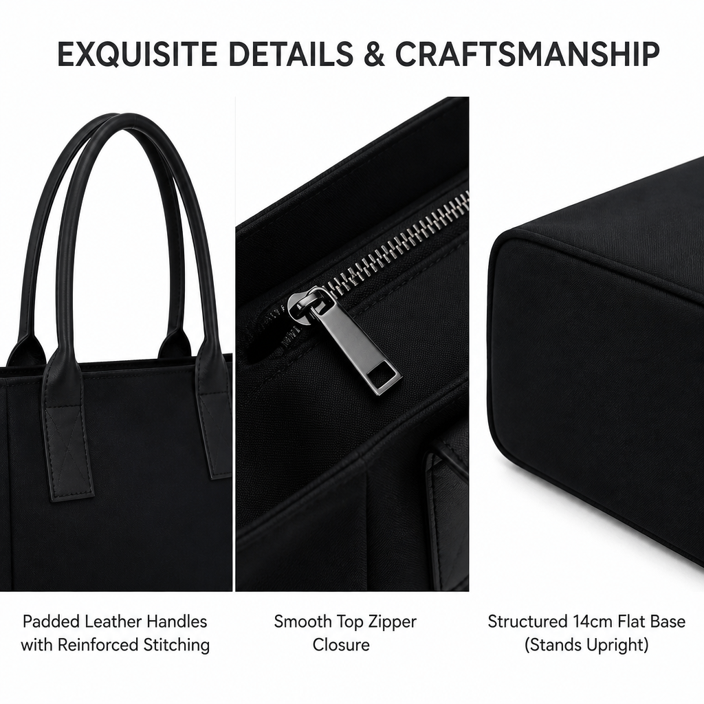 Custom Women's Water Resistant 14 Inch Laptop Tote Bag Lightweight Business Handbag Durable Scratch Resistant Work Bag