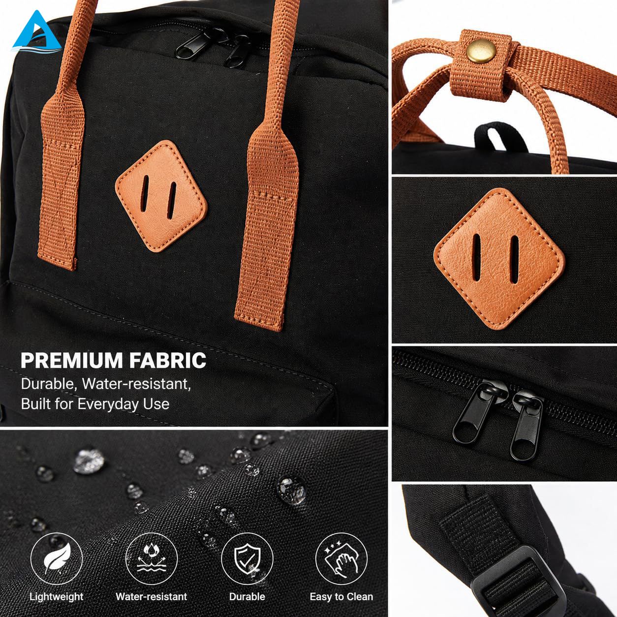 Fashion Simple Backpack for Men Women Student Computer Bag 20-36L Capacity for Commuting & Outdoor Travel