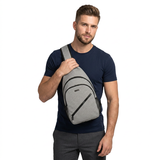 Factory Price Comfortable Men's Chest Bag Lightweight Polyester Sling Crossbody Bag for Travel Outdoor Daily Use