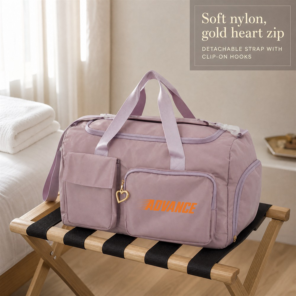 Custom Large Capacity Travel Duffel Bag with Detachable Shoulder Strap Multi Pocket Carry on Weekender Bag for Overnight Trips