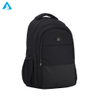 Classic Black 14 Inch Laptop Backpack 3 Compartment Durable Nylon Business Office Bag with Bottle Pockets for School Commute Men